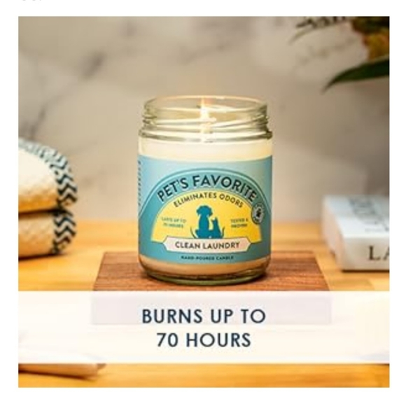 Pet's Favorite Tested & Proven Odor Eliminating Candle, Pet-Friendly Lemon Zeat - Picture 3 of 5